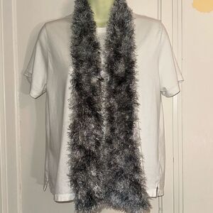 Silvery gray‎ winter magic scarf